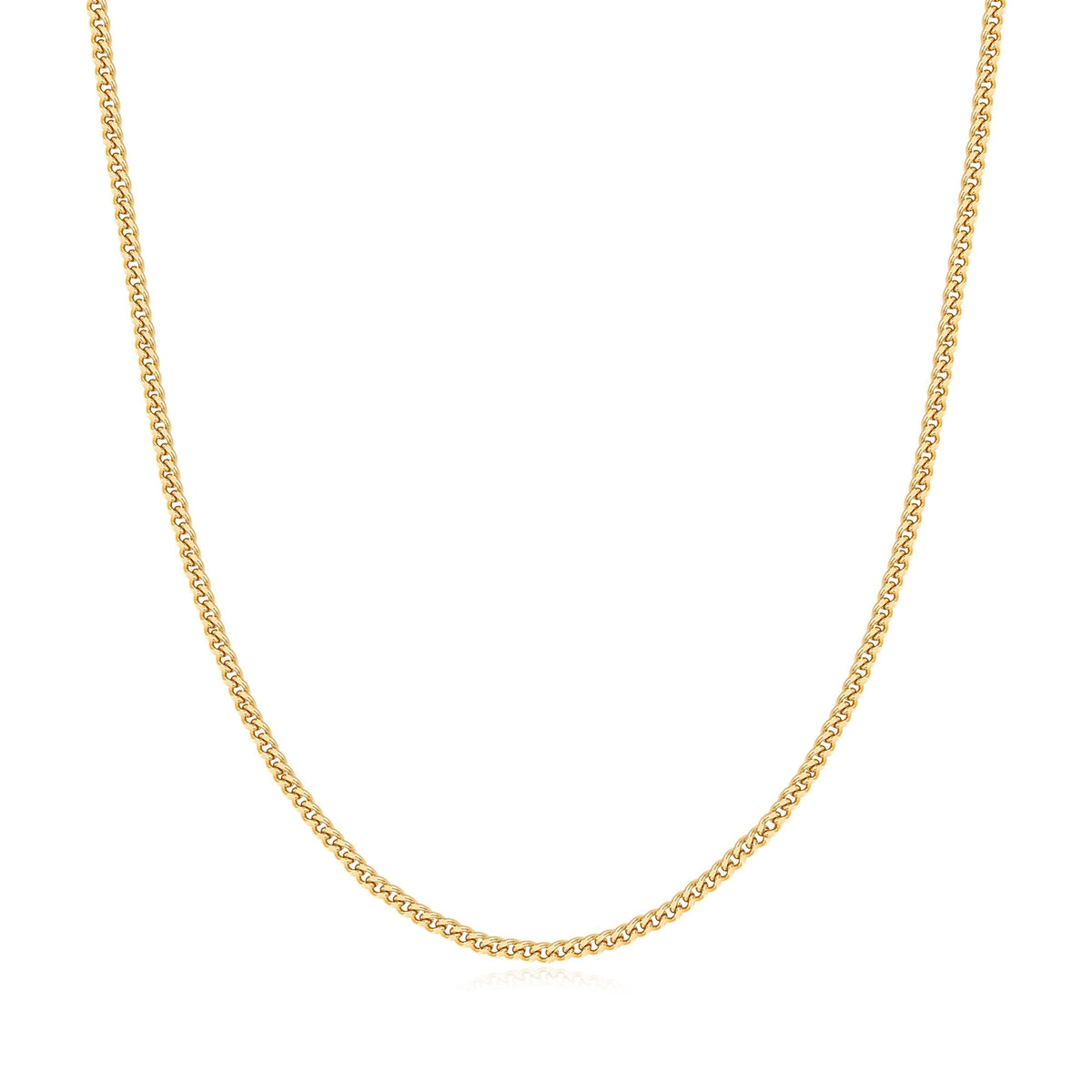 Gold Shiny Curb Necklace