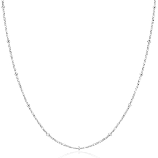 Silver Orb Chain Necklace