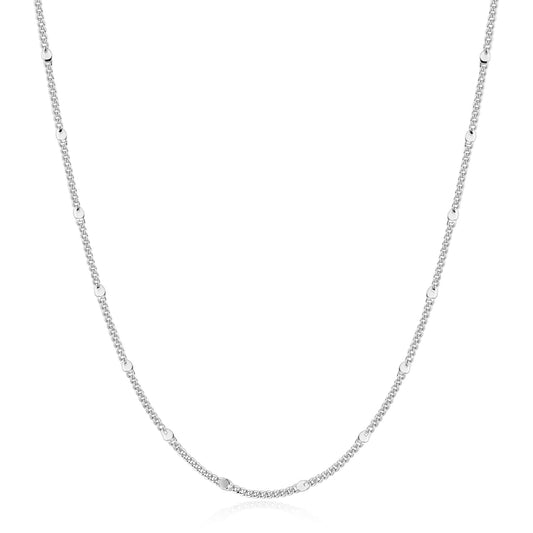 Silver Spheres Chain Necklace