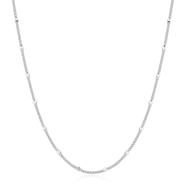 Silver Spheres Chain Necklace