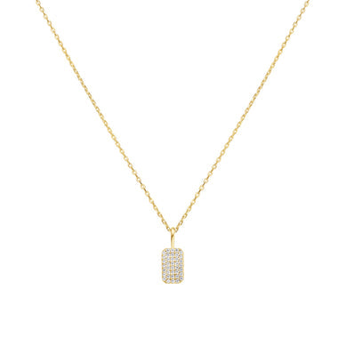 Gold Pavé Pendant Necklace