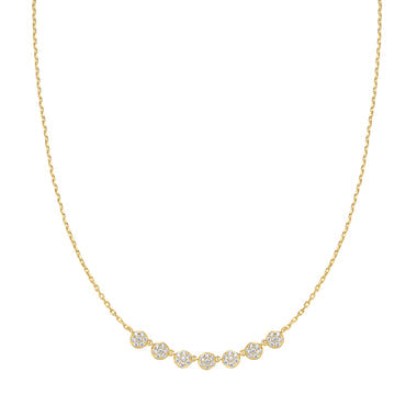 Gold Pavé Multi Beaded Chain Necklace