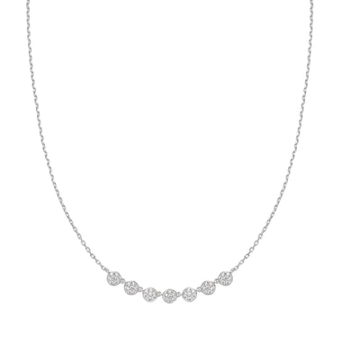 Silver Pavé Multi Beaded Chain Necklace