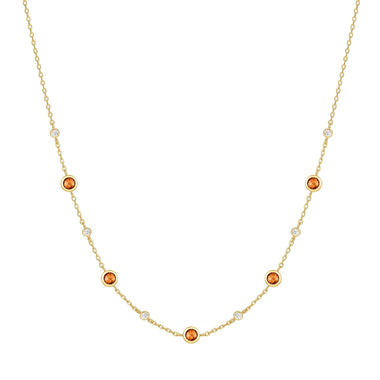 Gold Nano Gem Station Necklace
