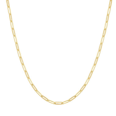 Gold Paper Clip Chain Necklace