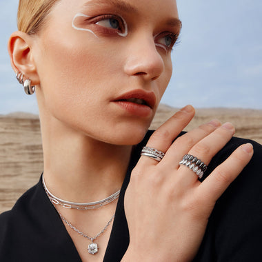 Silver Paper Clip Link Ring