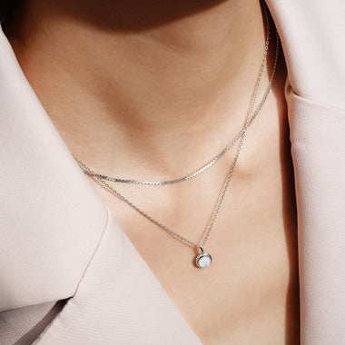 Silver Flat S Link Chain Necklace