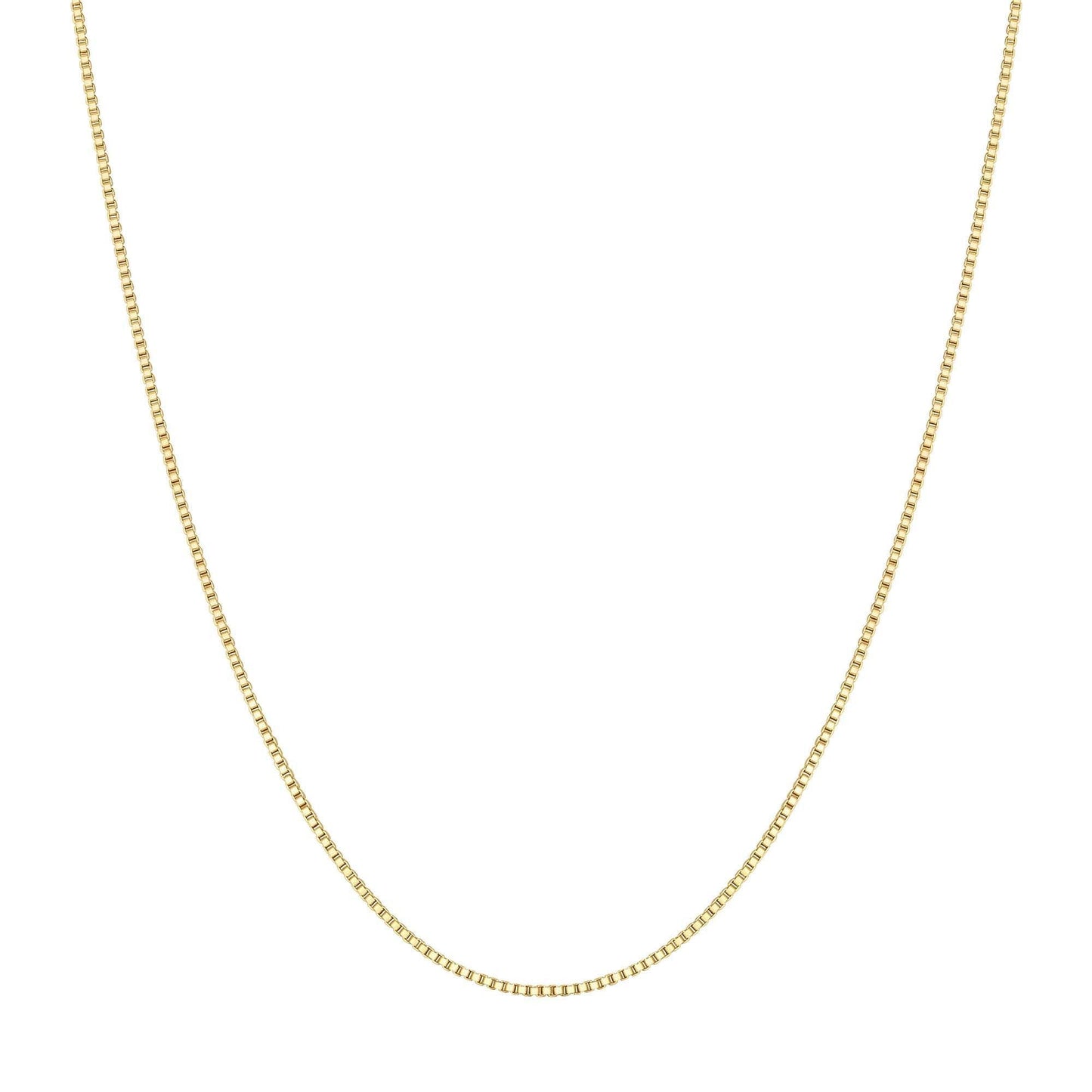Gold Box Chain Necklace