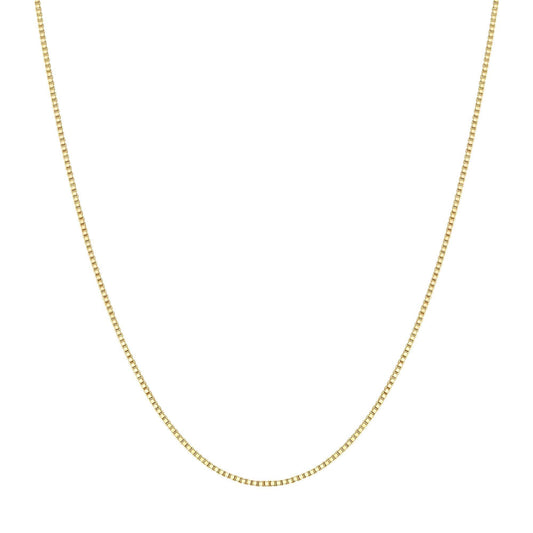 Gold Box Chain Necklace