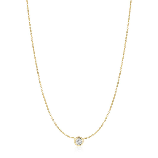 Gold Just You Solitaire Necklace