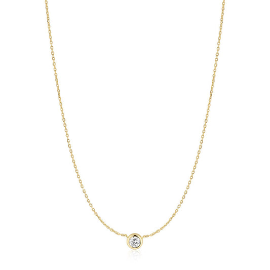 Gold Just You Solitaire Necklace