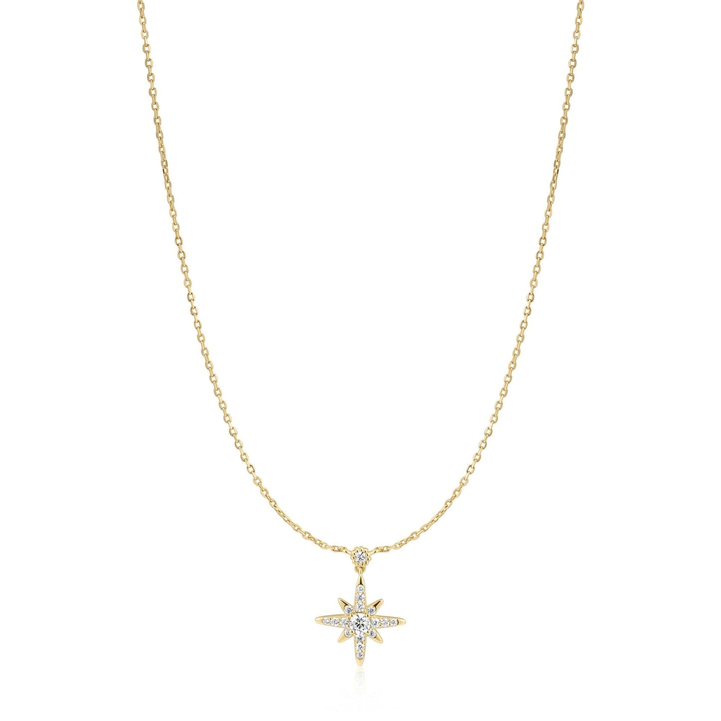 Gold Sparkling Nova Star Necklace