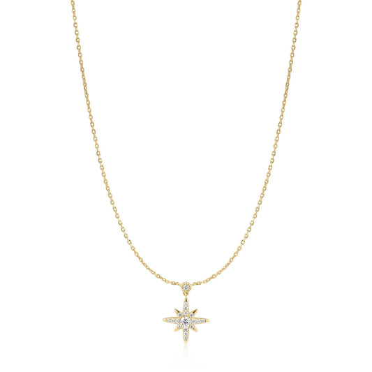 Gold Sparkling Nova Star Necklace