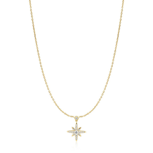 Gold Sparkling Nova Star Necklace