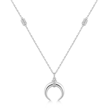 Silver Reversible Horn Necklace