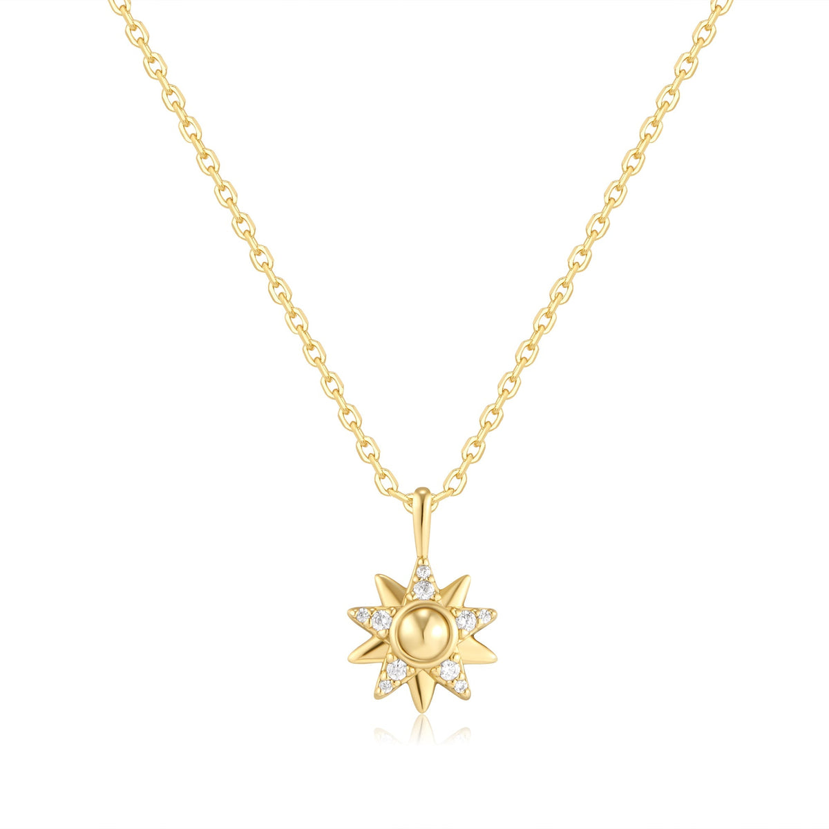 Gold Sunburst Necklace