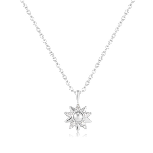 Silver Sunburst Necklace