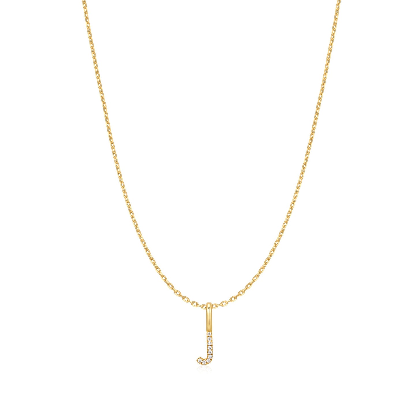 Gold Letter J Initial Necklace