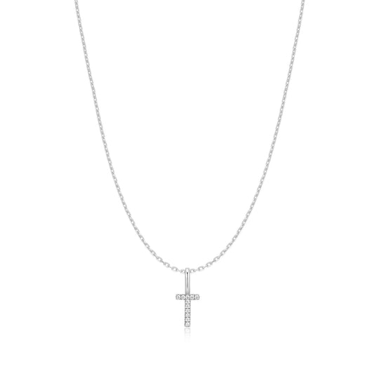 Silver Letter T Initial Necklace