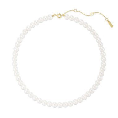 Gold Classic Shell Pearl Beaded Necklace