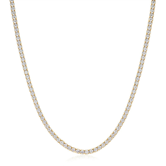 Gold Classic Tennis Necklace