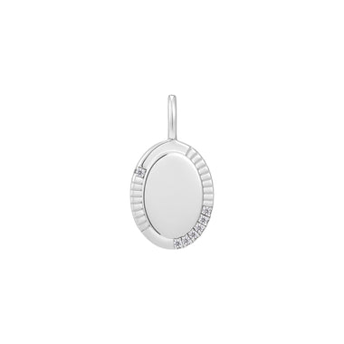 Silver Oval Charm