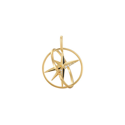 Gold Star Circle Charm