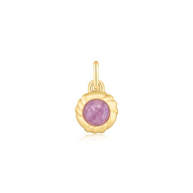 Gold Lilac Marble Charm