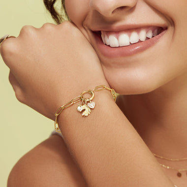 Gold Heart Pavé Charm