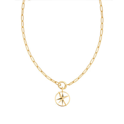 Gold Star Circle Charm