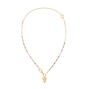 Gold Rainbow Chain Connector Necklace