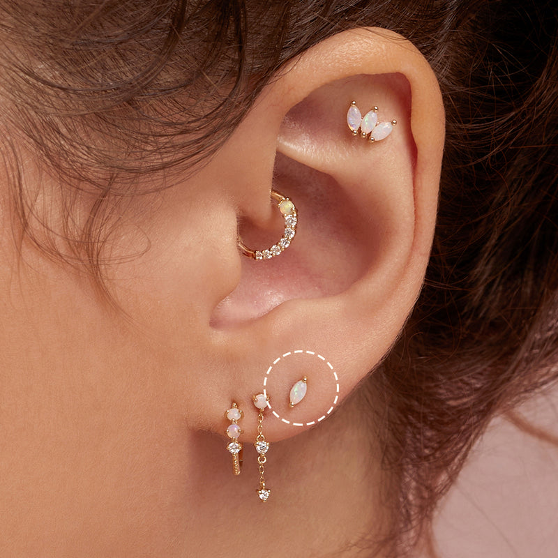 PETAL | Opal Threadless Flatback Earring