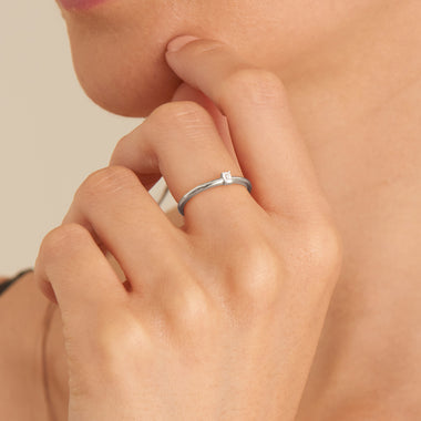 Silver Glam Adjustable Ring