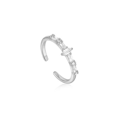 Silver Sparkle Multi Stone Band Ring