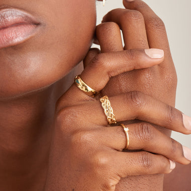 Gold Glam Adjustable Ring