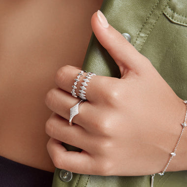 Silver Pavé Sparkle Ring