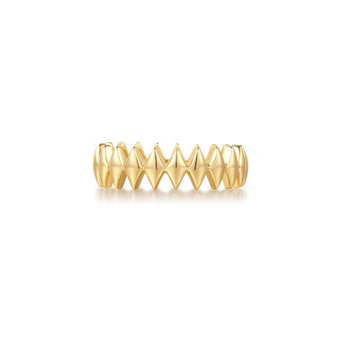 Gold Half Pavé Sparkle Ring