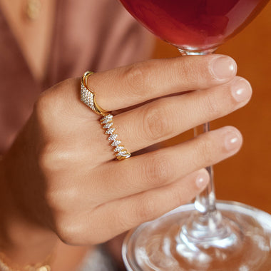 Gold Pavé Sparkle Ring