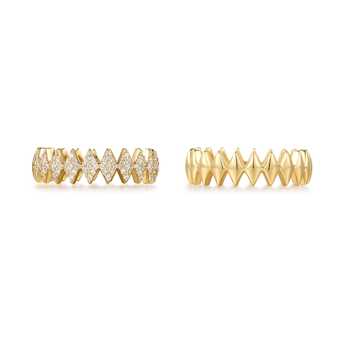Gold Half Pav¨¦ Sparkle Ring