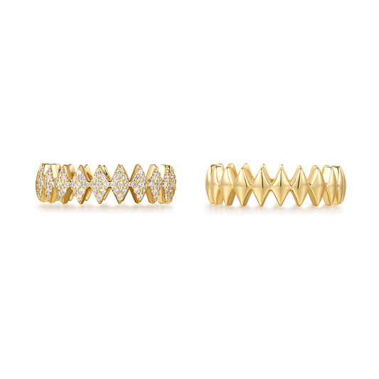 Gold Half Pav¨¦ Sparkle Ring