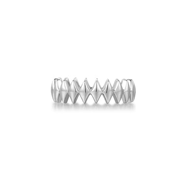 Silver Half Pavé Sparkle Ring