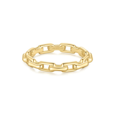 Gold Paper Clip Link Ring