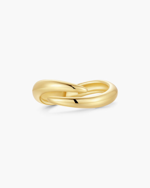 Gold Spiral Adjustable Ring