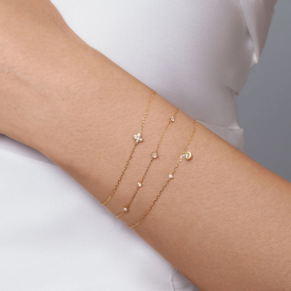 ROSALIND | Half Moon Bezel Lab Grown Diamond Bracelet