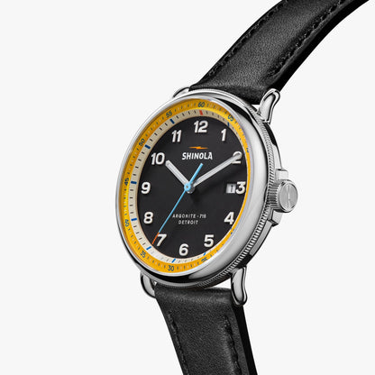 THE CANFIELD MODEL C56 43MM | Black & Bright Yellow