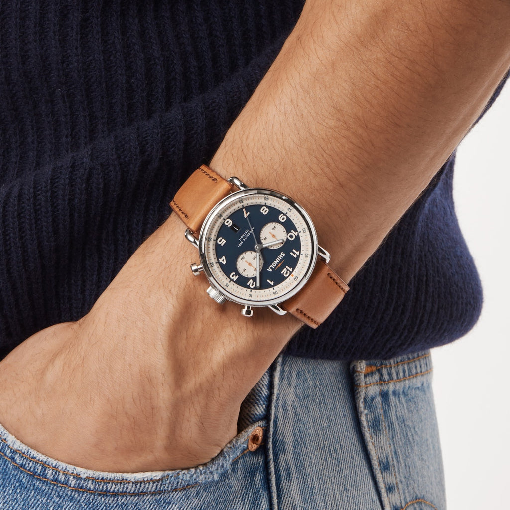 THE CANFIELD CHRONO MODEL C56 43MM | Blue & Alabaster