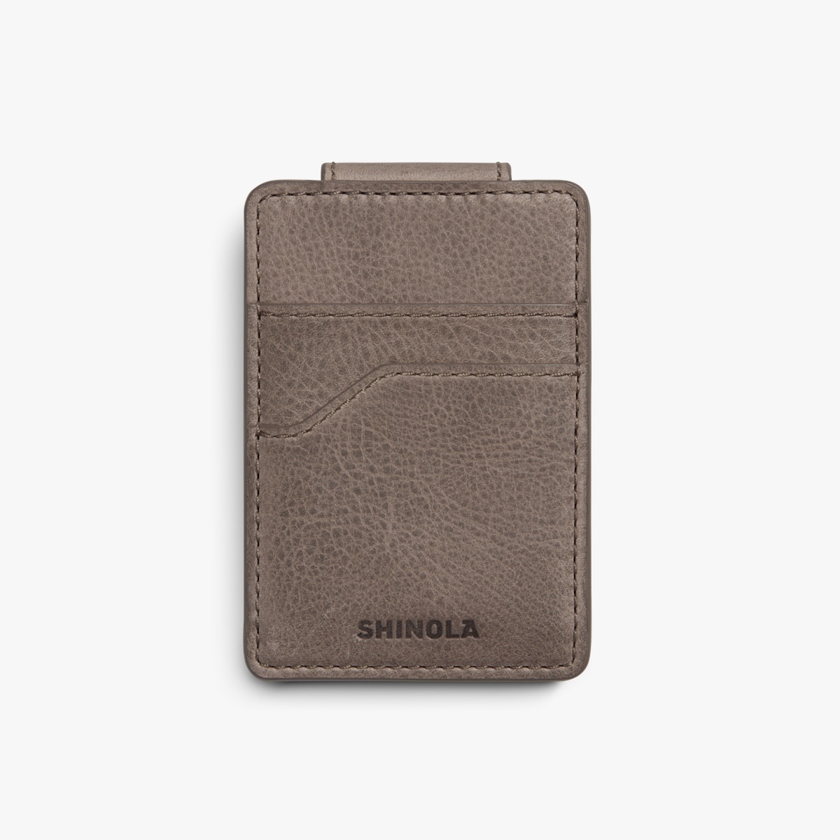 MAGNETIC MONEY CLIP CARD WALLET | Natural Grain Leather