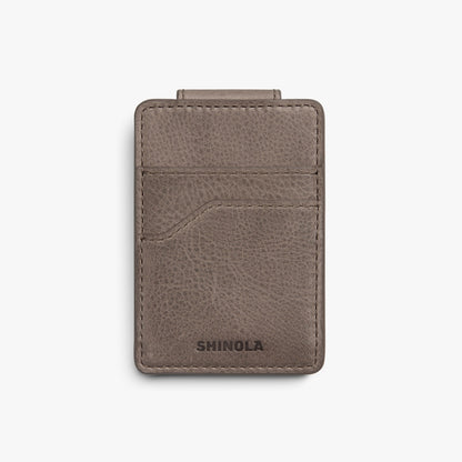 MAGNETIC MONEY CLIP CARD WALLET | Natural Grain Leather