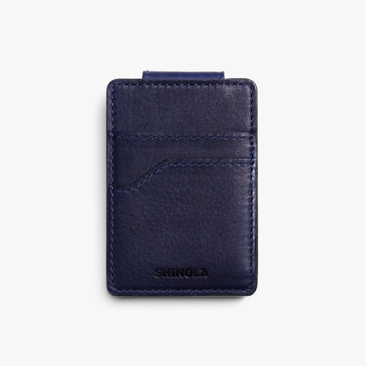 MAGNETIC MONEY CLIP CARD WALLET | Natural Grain Leather