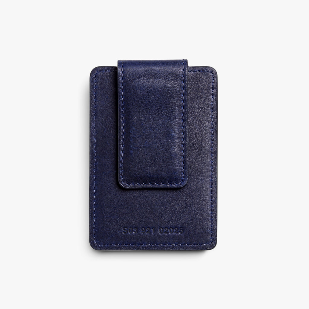 MAGNETIC MONEY CLIP CARD WALLET | Natural Grain Leather